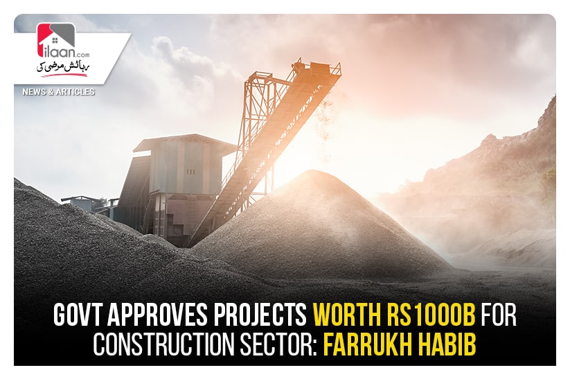 Govt approves projects worth Rs1000b for construction sector: Farrukh Habib