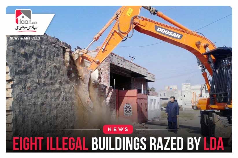 Eight illegal buildings razed by LDA