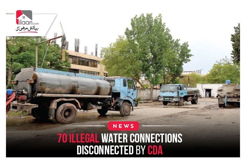 70 illegal water connections disconnected by CDA
