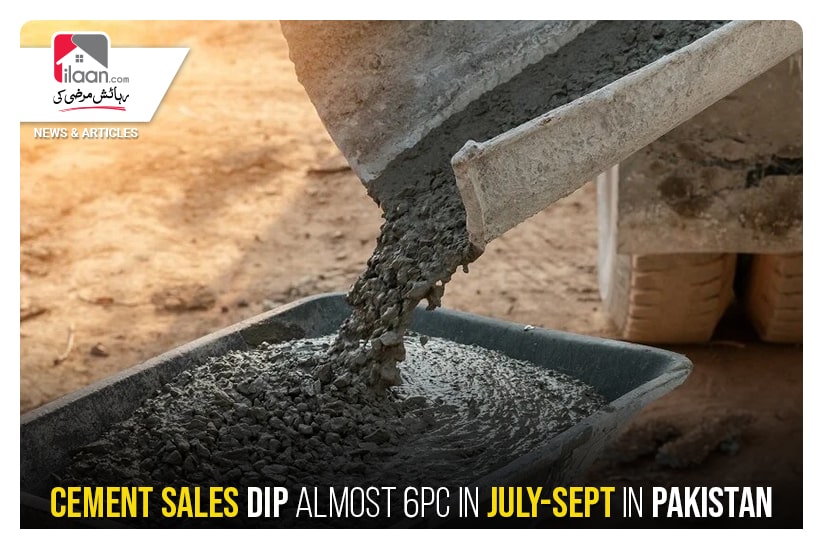 Cement sales dip almost 6pc in July-Sept in Pakistan