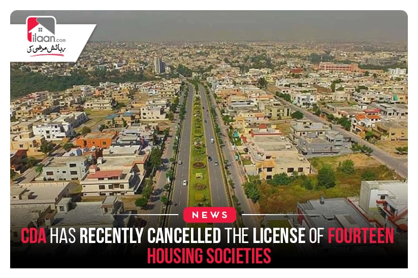 CDA has recently cancelled the license of fourteen housing societies