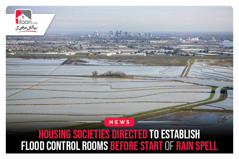 Housing societies directed to establish flood control rooms before start of rain spell
