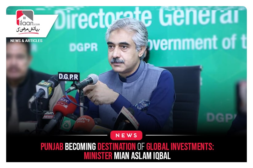 Punjab Becoming Destination of Global Investments: Minister Mian Aslam Iqbal