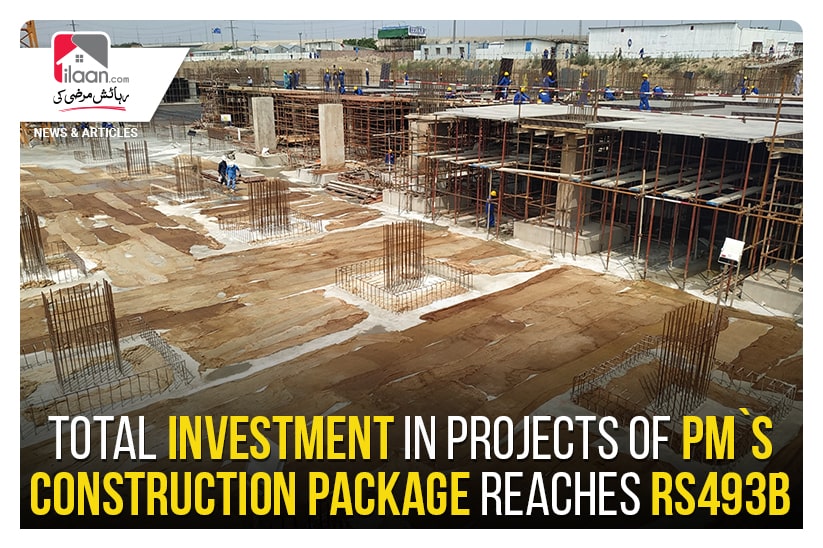 Total investment in projects of PM`s construction package reaches Rs493b