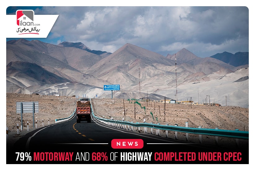 79% motorway and 68% of highway completed under CPEC