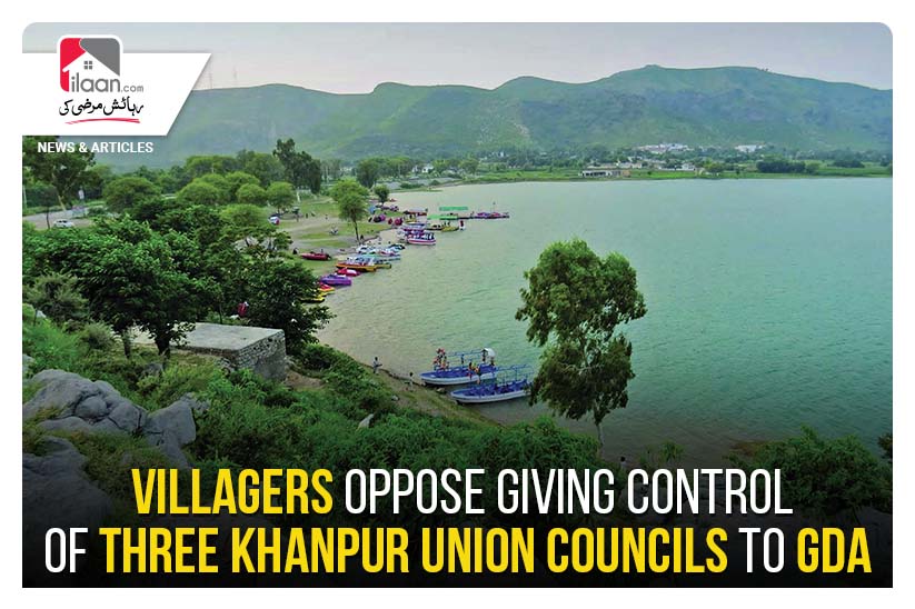 Villagers oppose giving control of three Khanpur union councils to GDA