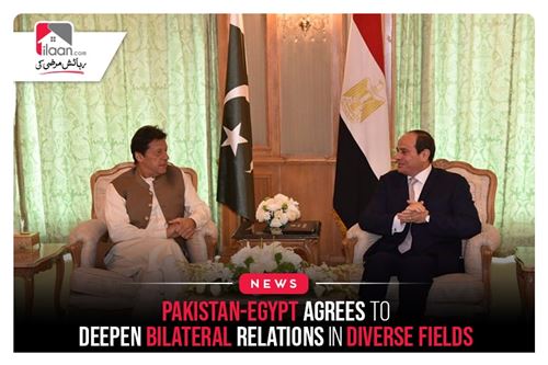Pakistan-Egypt agrees to deepen bilateral relations in diverse fields