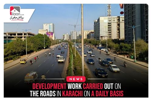 Development Work Carried Out On The Roads In Karachi On A Daily Basis