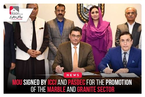 MoU signed by ICCI and PASDEC for the promotion of the marble and granite sector