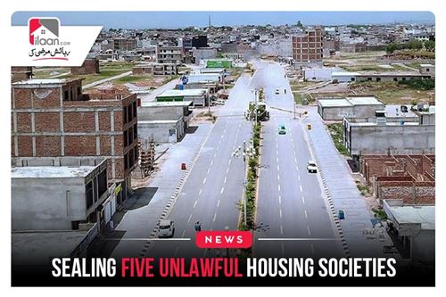 Sealing five unlawful housing societies