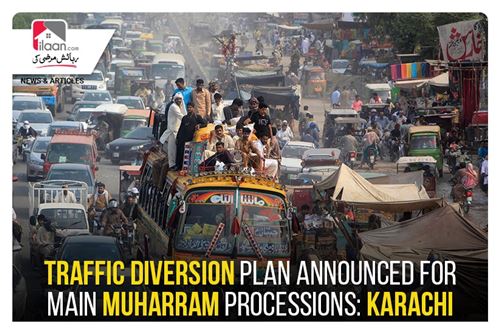Traffic diversion plan announced for main Muharram processions: Karachi