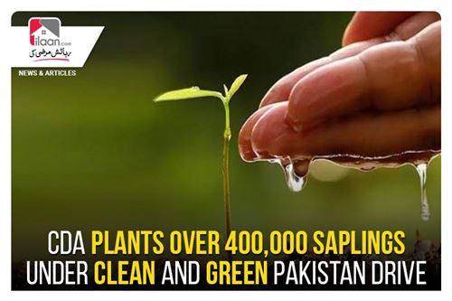 CDA plants over 400,000 saplings under Clean and Green Pakistan drive