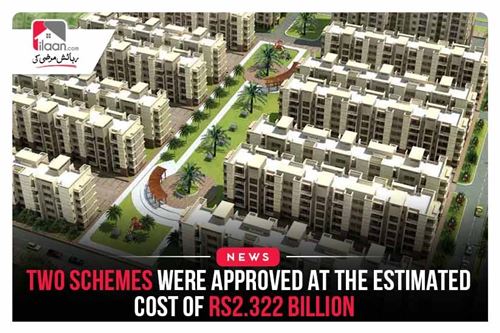 Two Schemes were approved at the estimated cost of Rs2.322 billion
