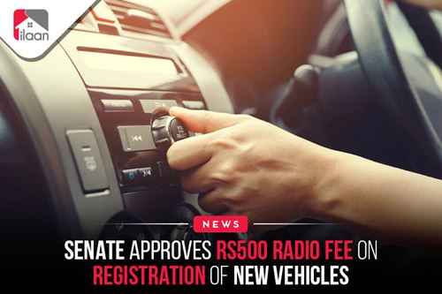Senate approves Rs500 radio fee on registration of new vehicles