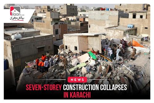 Seven-storey construction collapses in Karachi