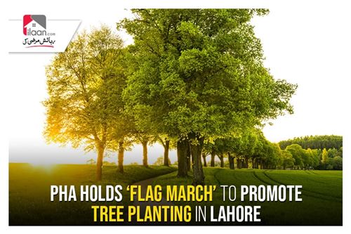 PHA holds ‘flag march’ to promote tree planting in Lahore
