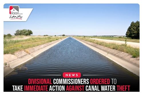 Divisional commissioners ordered to take immediate action against canal water theft  