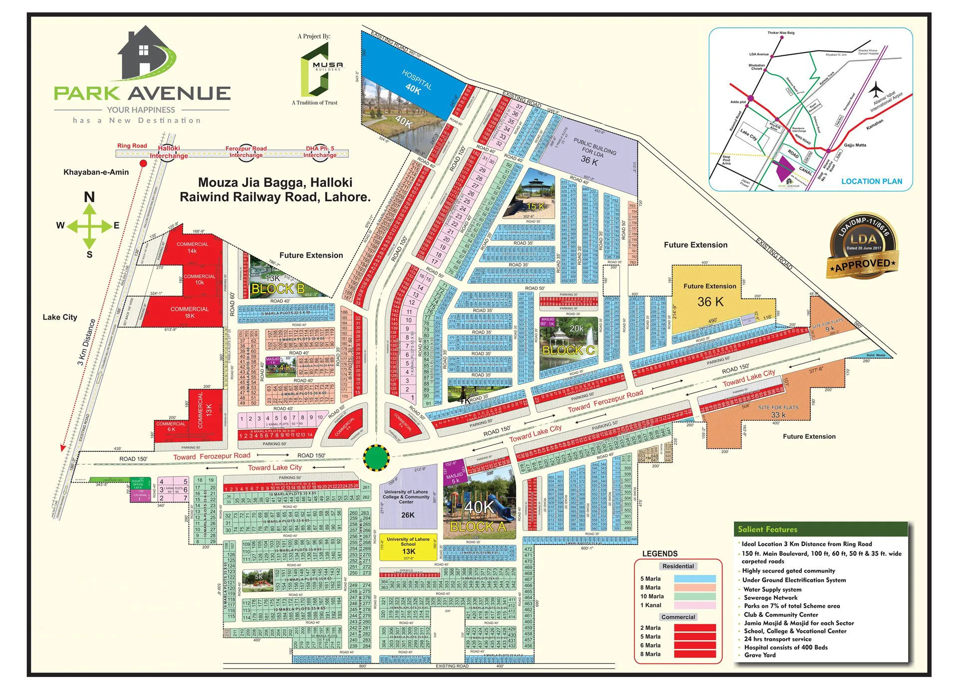 Park Avenue Housing Scheme Lahore Master Plan