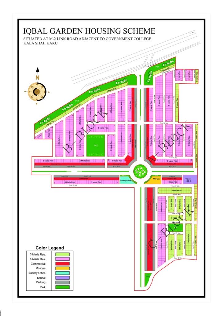 Iqbal Gardens Lahore Master plan