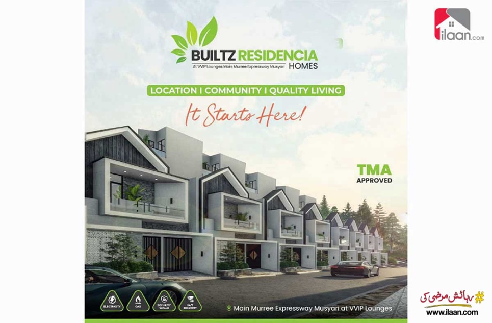 2.5 Marla House for Sale in Builtz Residencia Homes, Murree Expressway, Musyari, Murree