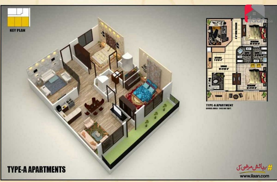 2 Bed Apartment for Sale in Bahria Town, Lahore