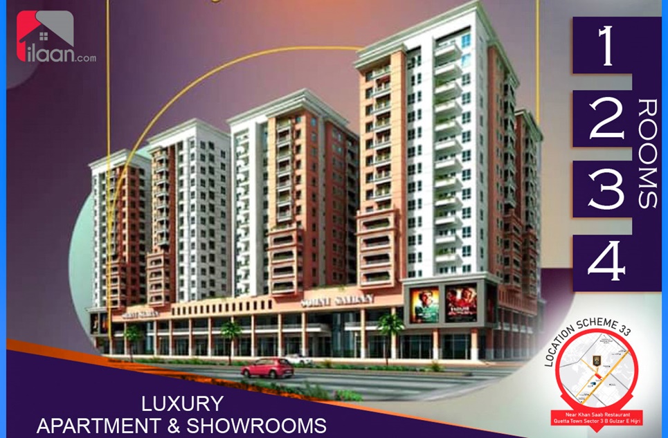3 Bed Apartment for Sale in Sohni Saiban, Scheme 33, Karachi