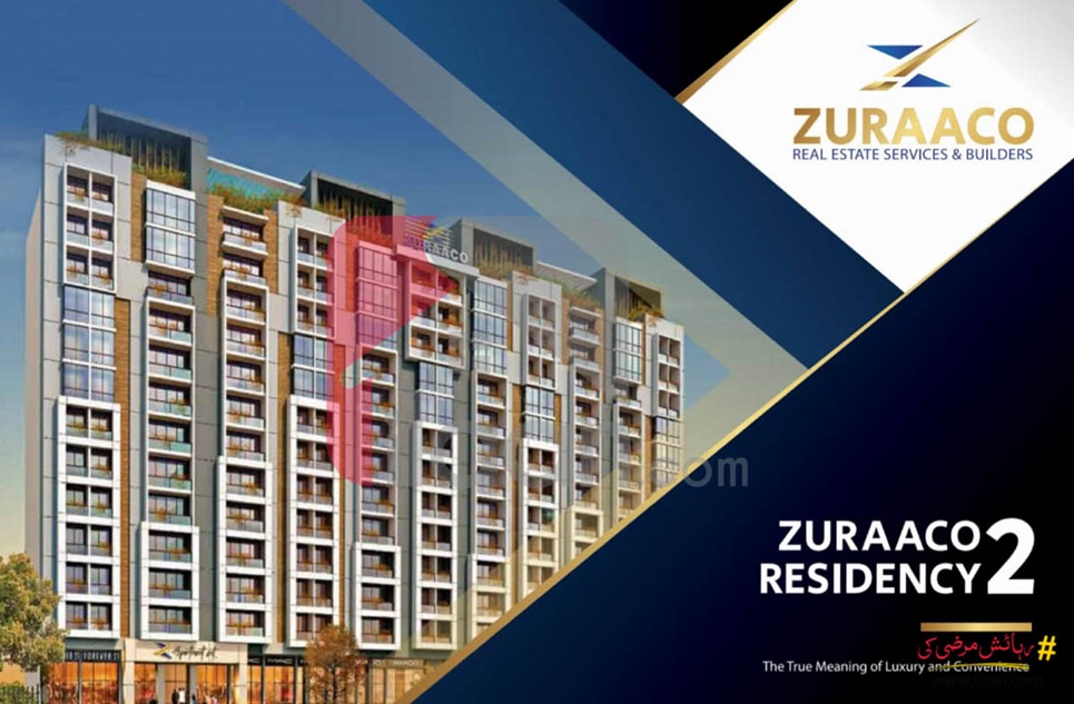 2 Bed Apartment for Sale in Zuraaco Residency 2, Precinct 8, Bahria Town, Karachi (Type C1)